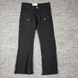 Hard Tail Forever Womens Size 26 Black Cargo Flare Bootcut Pants NWOT USA Made